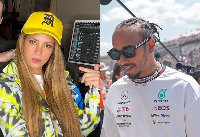 Shakira y Lewis Hamilton